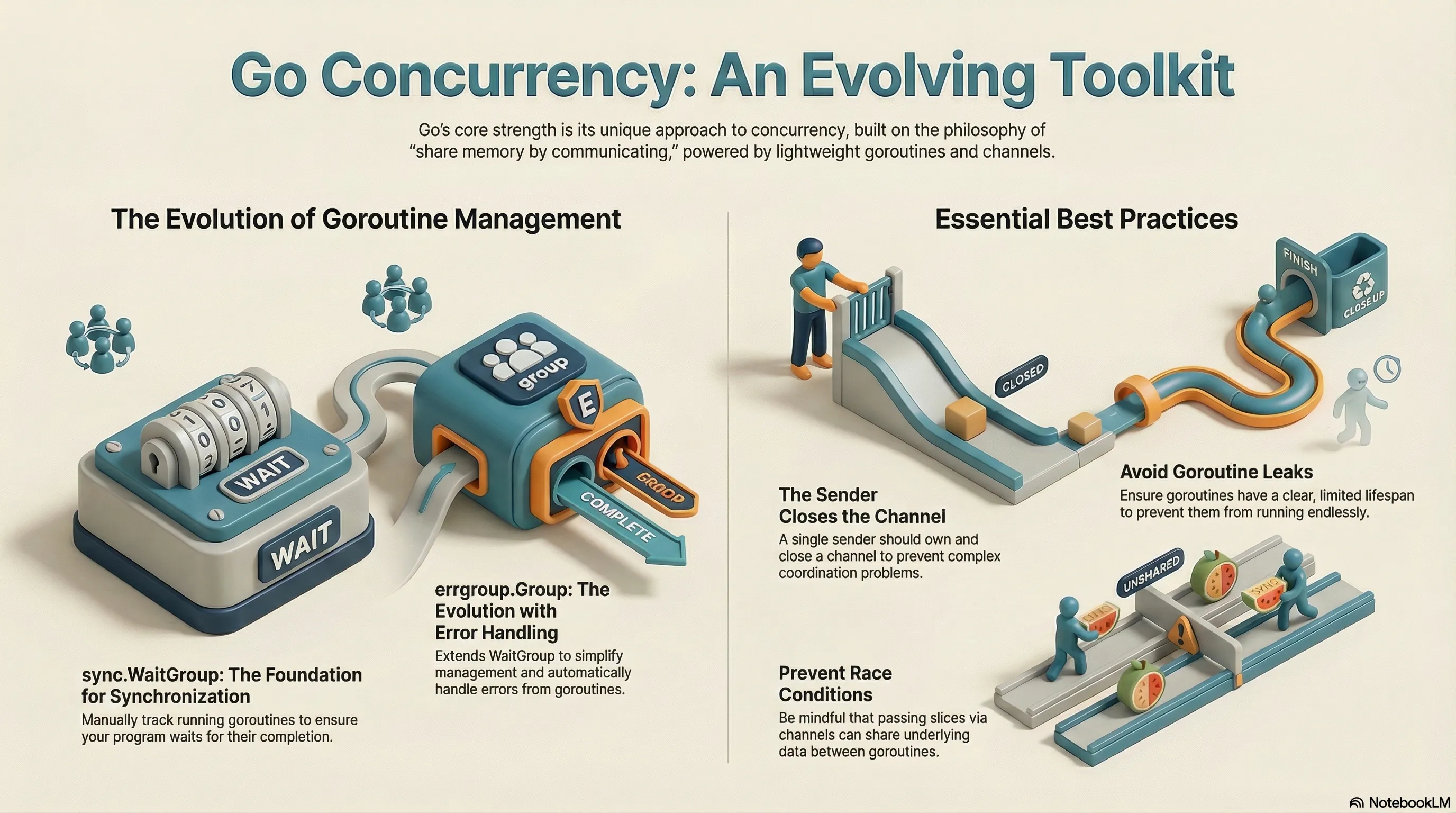 Infographic: Mastering Go's Concurrency: Goroutines and Channels