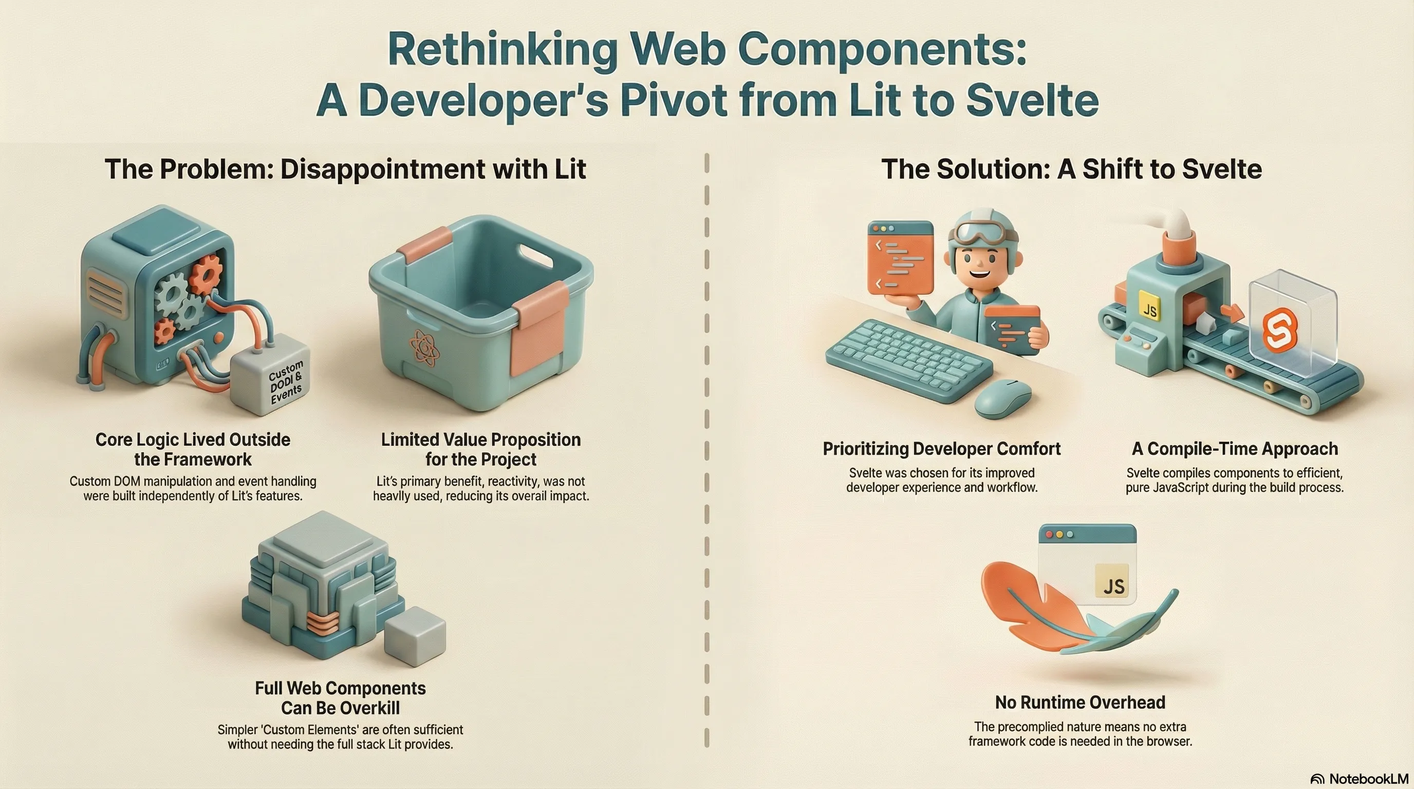 Infographic: Lit vs Svelte: Rethinking Web Component Development