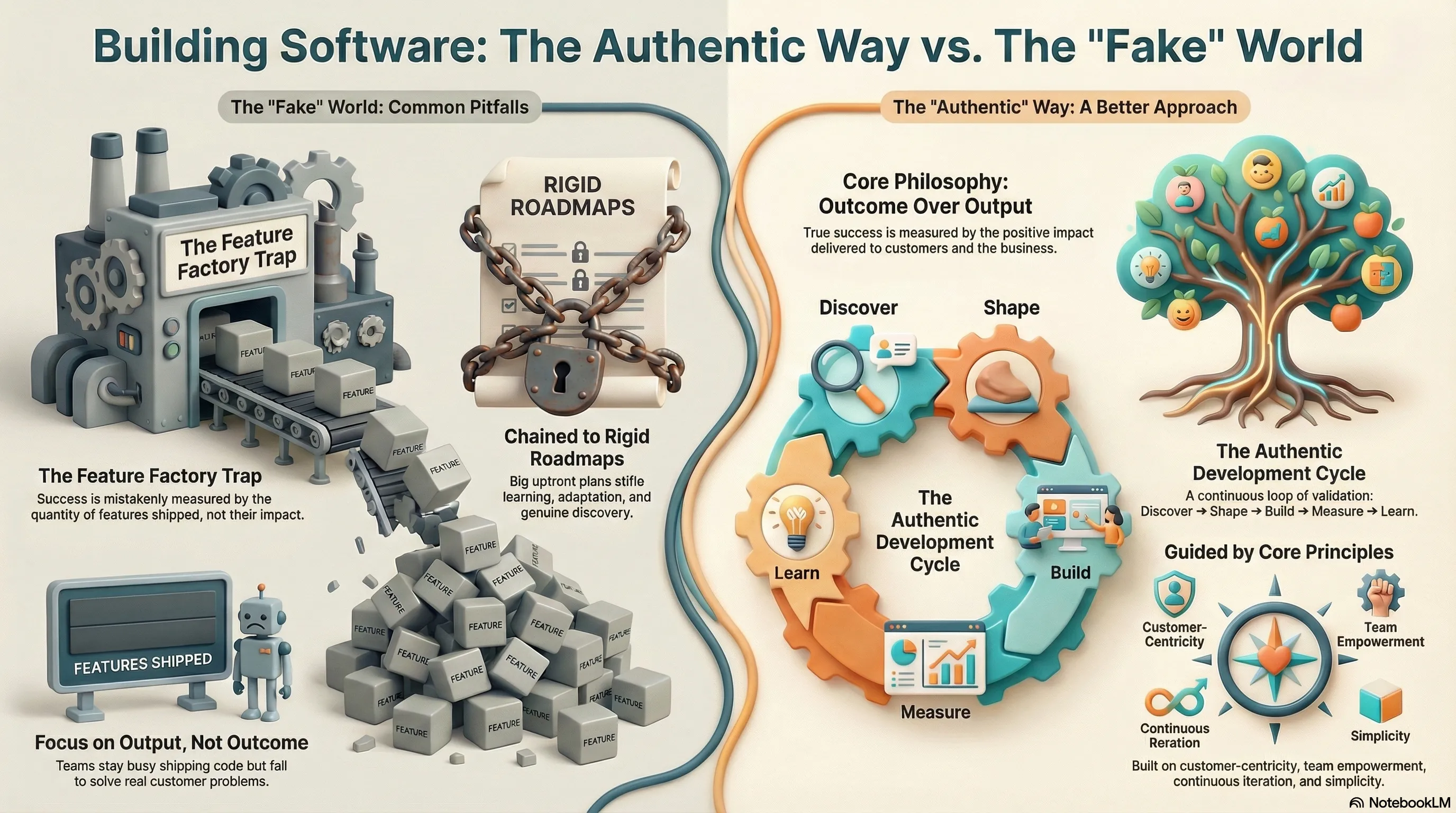 Infographic: The Authentic Way of Building Software Products