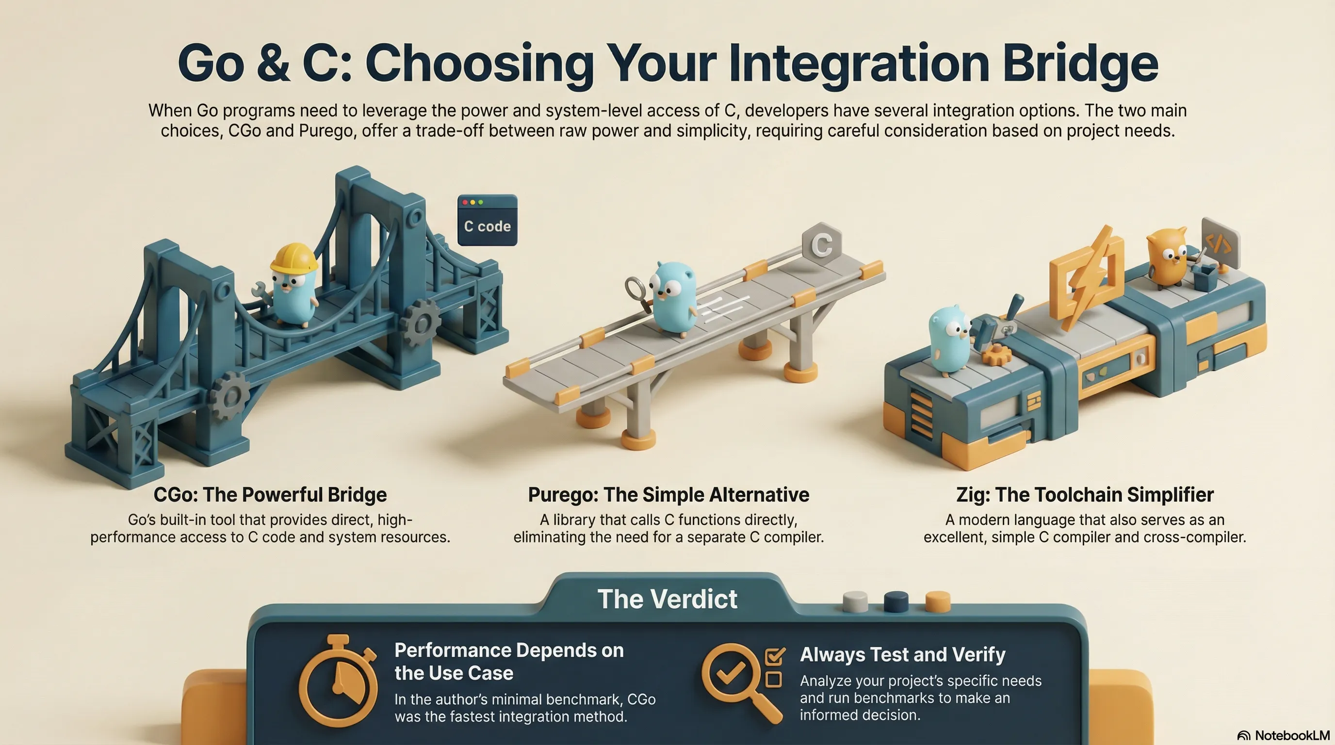 Infographic: CGo vs. Purego: Integrating C with Go