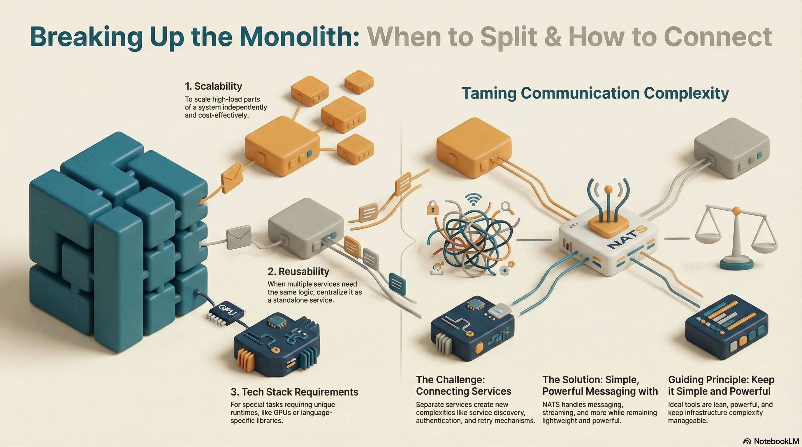 Infographic: When to Split a Monolith and How to Connect the Pieces