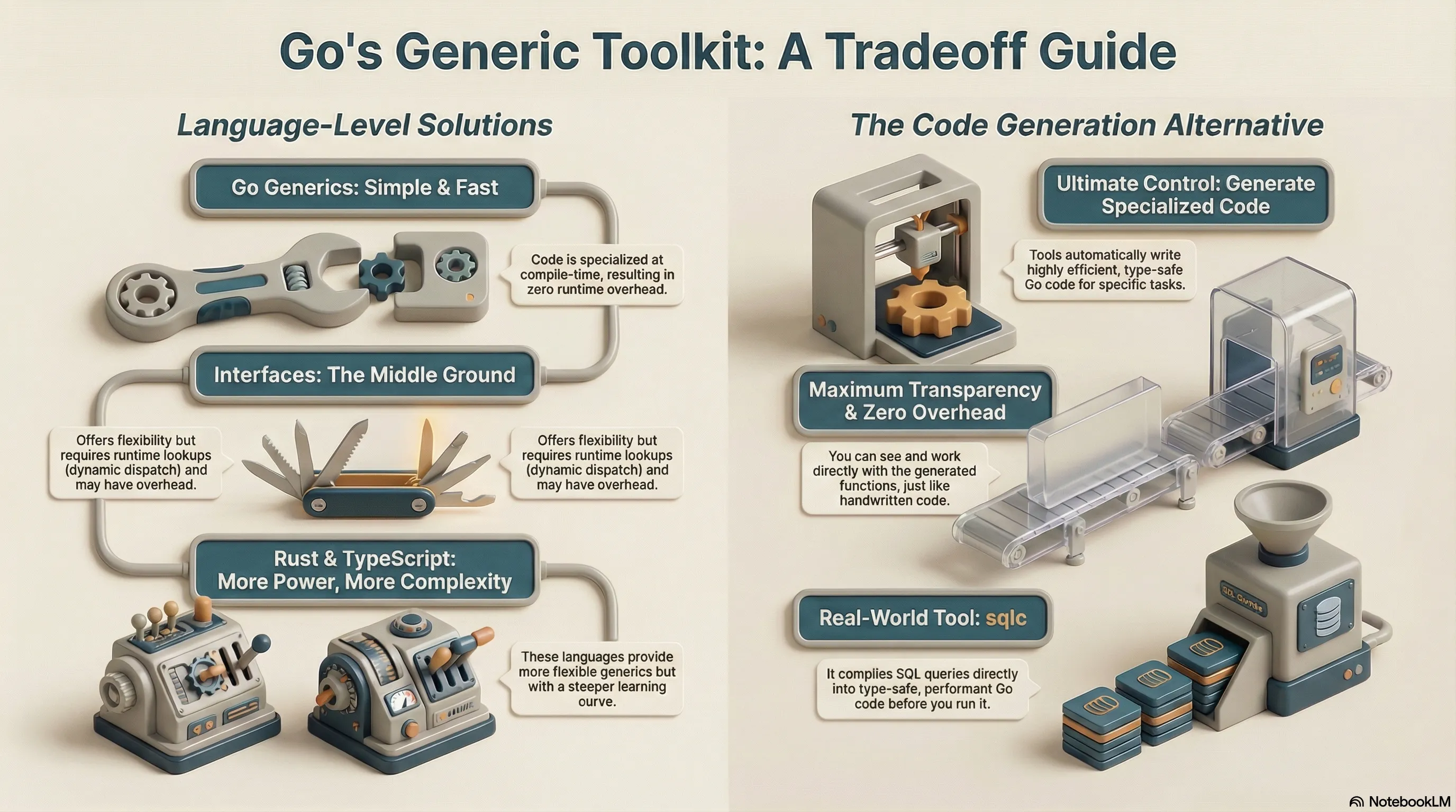 Infographic: Generics in Go: Tradeoffs and Alternatives